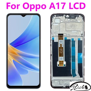 อะไหล่หน้าจอสัมผัสดิจิทัล LCD 6.56 นิ้ว พร้อมกรอบ สําหรับ Oppo A17 Oppo A17 CPH2477