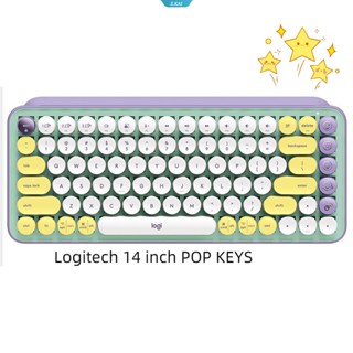 สติกเกอร์ฟิล์มติดแป้นพิมพ์ กันฝุ่น สําหรับแล็ปท็อป Logitech 14 นิ้ว POP KEYS [ZK]