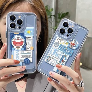 เคสโทรศัพท์ซิลิโคน TPU นิ่ม แบบใส กันกระแทก ลายการ์ตูนโดราเอมอน สําหรับ IPhone 14 13 12 11 Pro Max 8 7 6 6S Plus X XR XS Max IPhone 12 13 Mini