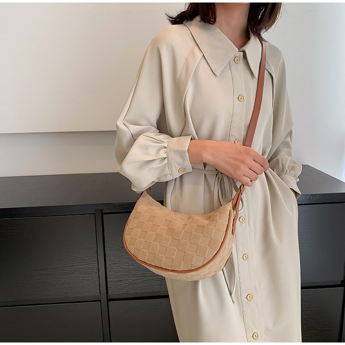 【ราคาเคลียร์】กระเป๋าถือสตรีแฟชั่นใหม่กระเป๋าสะพายไหล่เรียบง่าย - รูปที่ 3