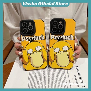 เคสไอโฟนที่มีลวดลายการ์ตูน Psyduck สำหรับ iPhone 14 Plus 14 Pro Max 13 12 11 Pro X Xs Max Xr หน้าปกคล้ายคลาสสิค