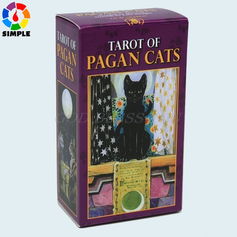 78 Cards Deck Tarot Of Pagan Cats Full English Family Party Board Game Oracle Cards Astrology Divina