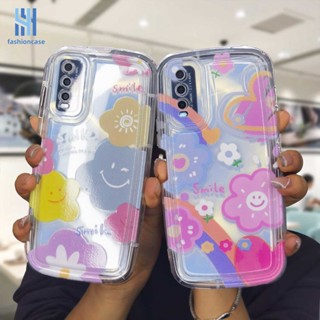 เคสโทรศัพท์มือถือแบบนิ่ม TPU ใส กันกระแทก กันรอยเลนส์กล้อง สีรุ้ง สําหรับ VIVO Y35 Y21A Y21T Y12S Y02 Y12 Y22 Y22S Y20 Y16 Y15S Y15C Y91C Y21 2021 Y30 Y21S Y20S