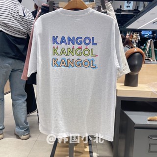 Kangol kangaroo เสื้อยืด แขนสั้น พิมพ์ลายตัวอักษร แฟชั่นฤดูใบไม้ผลิ สําหรับผู้ชาย และผู้หญิง