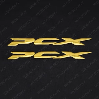 สติกเกอร์ตราสัญลักษณ์ PCX 3D แบบนิ่ม สําหรับติดตกแต่งล้อรถมอเตอร์ไซค์ Honda PCX125 PCX150 PCX 125 150 2 ชิ้น