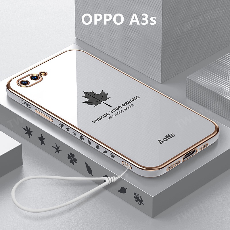 เคส OPPO A3s case ลายใบเมเปิ้ล TPU แบบนิ่ม เคสมือถือ เคสโทรศัพท์ OPPO A3s