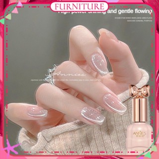 ♕Annies หลอดไฟขนาดเล็ก Spar Cat S Eye Nail Polish กาวแฟลชน้ำแข็งโปร่งใส Uv Led Phototherapy เจลเล็บสำหรับเล็บ Shop 12สีเฟอร์นิเจอร์