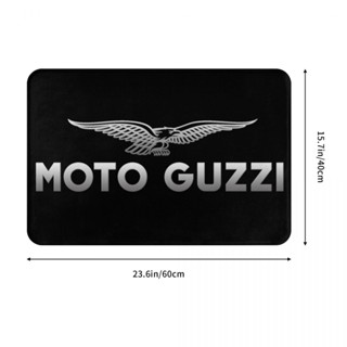 ใหม่ พร้อมส่ง พรมเช็ดเท้า ผ้าสักหลาด ลายโลโก้รถจักรยานยนต์ Moto Guzzi กันลื่น แบบแห้งเร็ว 16x24 นิ้ว สําหรับปูพื้นห้องน้ํา ห้องนั่งเล่น โซฟา ห้องนอน