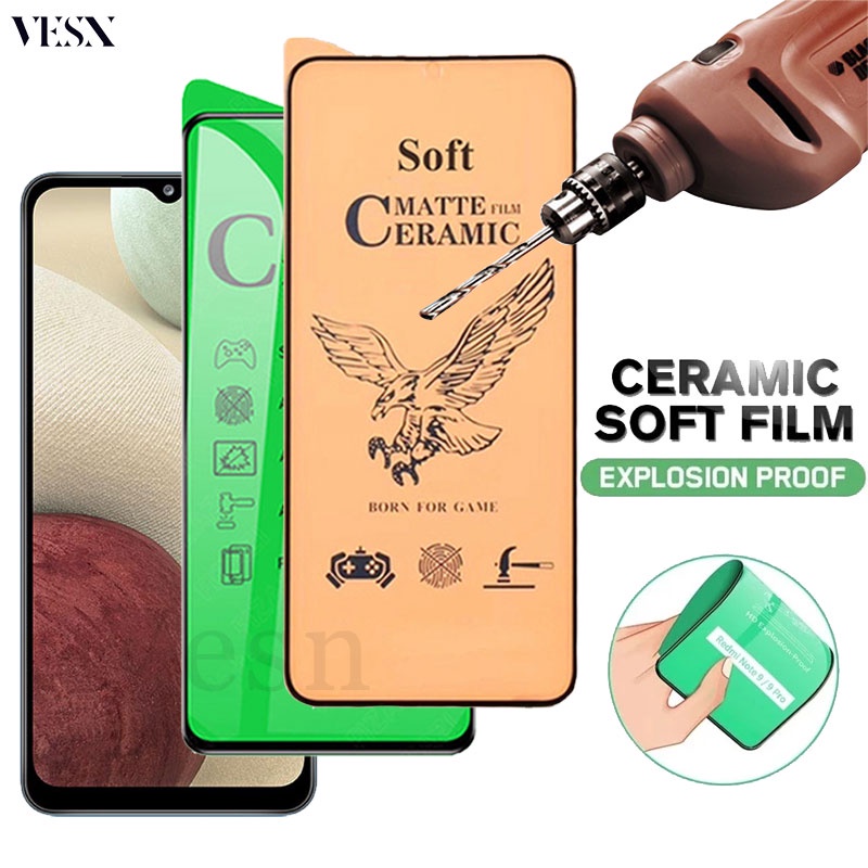 ฟิล์มเซรามิก แบบใส เต็มจอของแท้ ฟิล์มกันรอย ฟิล์มพลาสติก ไม่แตก Samsung ss Galaxy A11 A21s A31 A51 A