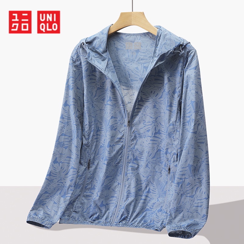 Uniqlo เสื้อกันลม ชั้นเดียว บาง กันน้ํา กันแดด เหมาะกับใส่กลางแจ้ง สําหรับผู้ชาย และผู้หญิง