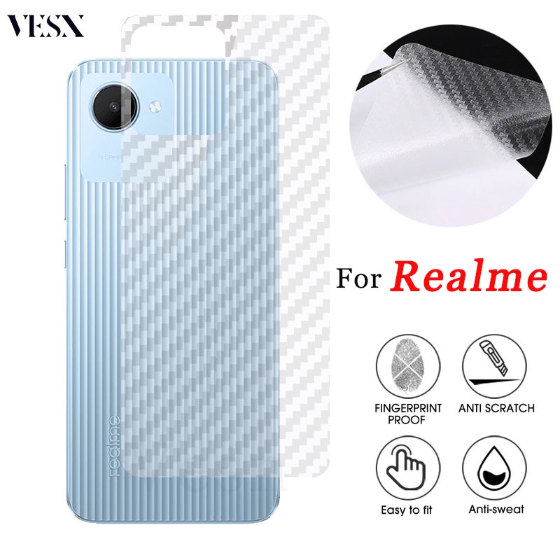 ฟิล์มกันรอยหลัง เคฟล่าสำหรับ Realme C67 C65 C61 C51 C53 C55 C35 C33 C30 C30s C25 C25s C25y C21 C21y C15 C12 C11 C3 Note 60 50 5G 4G 2024