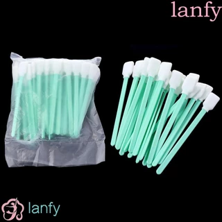 Lanfy ฟองน้ําทําความสะอาดหัวพิมพ์ อิงค์เจ็ท เลนส์กล้อง เช็ดบาร์ โฟมทําความสะอาดปลายไม้กวาด
