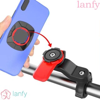 Lanfy อะแดปเตอร์ขาตั้งโทรศัพท์มือถือ กันกระแทก หมุนได้ 360 องศา กันสั่น สําหรับรถจักรยานยนต์