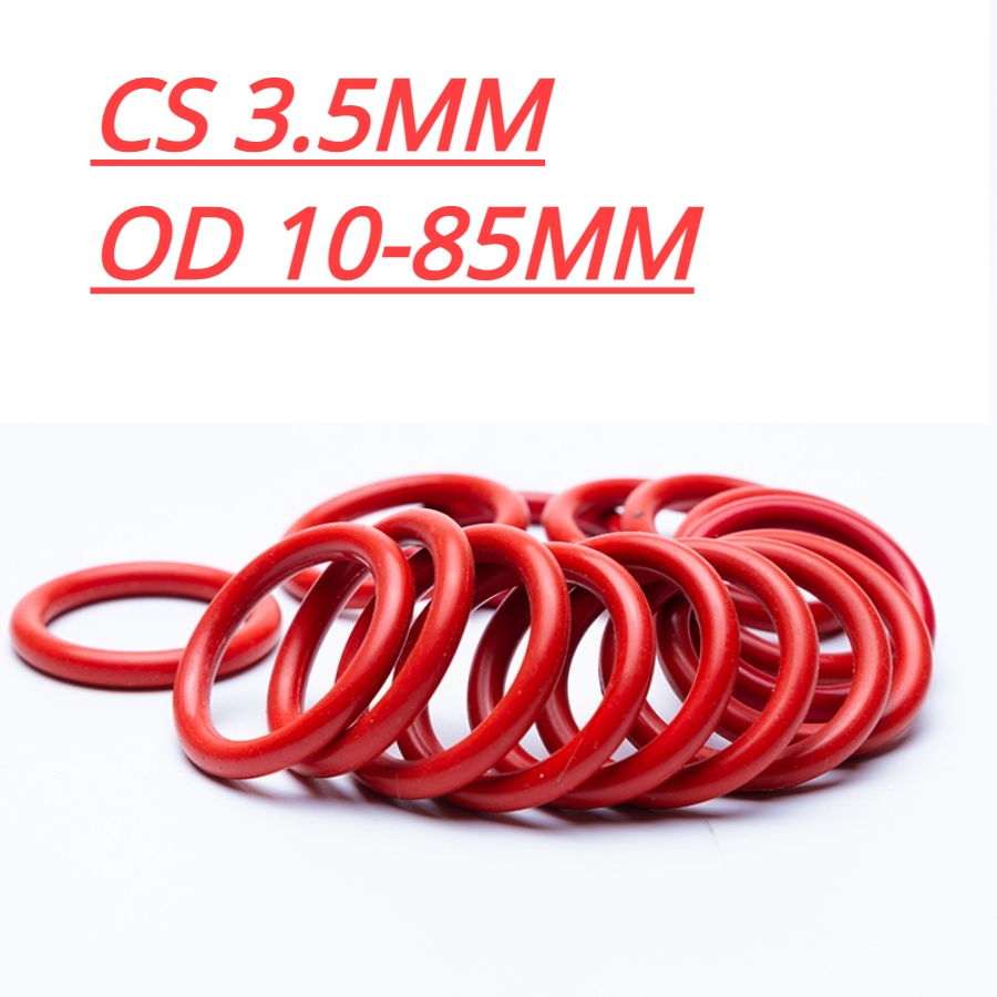 [KZS] แหวนยางซีลซิลิโคน โอริง สีแดง VQM OD10-85 มม. * Cs3.5 มม. ทนอุณหภูมิสูง