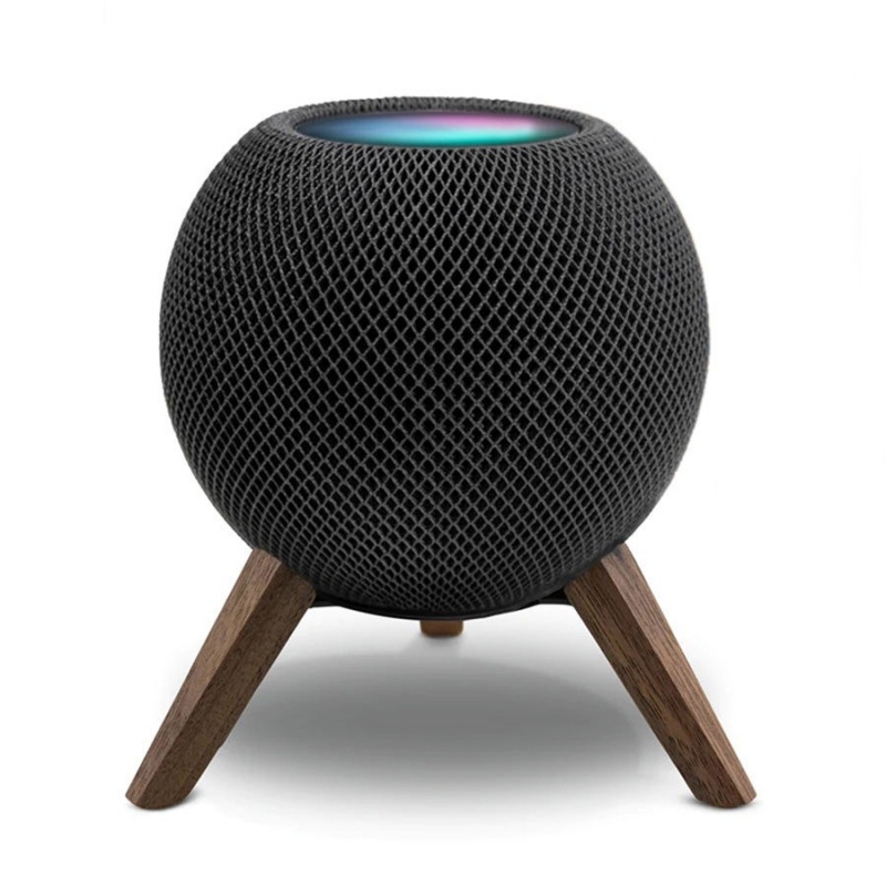 Homepod mini Bracket วอลนัท apple Audio Bracket apple ลําโพงขนาดเล็กอุปกรณ์แร็คยกระดับฐานไม้ apple ล