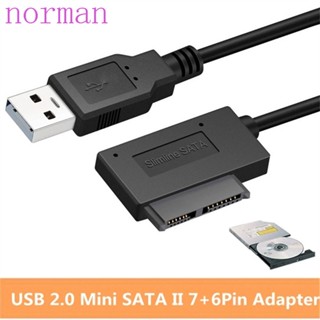 Norman สายเคเบิลอะแดปเตอร์ USB3.0 เป็น Mini Sata II สําหรับแล็ปท็อป CD DVD ROM Slimline Drive