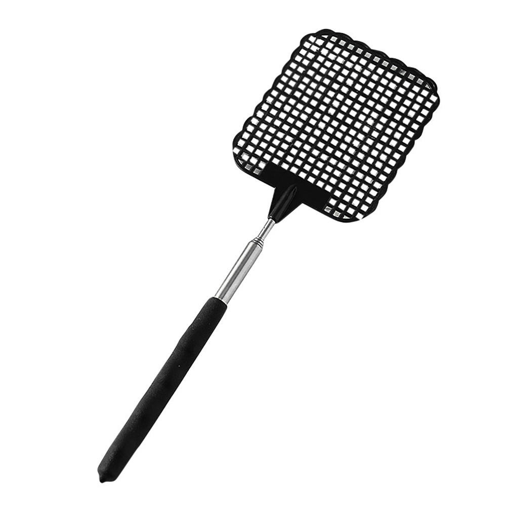 4 ชิ้นพลาสติก Telescopic ขยาย Fly Swatter สแตนเลส Telescopic Rod Flapper ยุง Bug Swatter