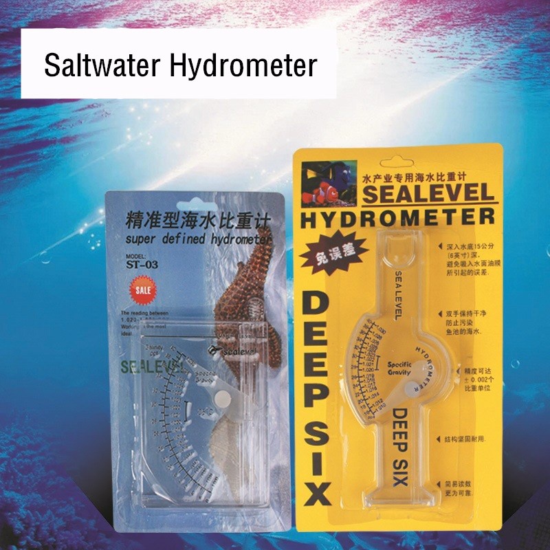 Aquarium Marine เครื่องวัดความเค็มสําหรับถังปลาบ่อน้ําน้ําเค็มเครื่องทดสอบความเค็มน้ําจืดที่ถูกต้อง Sea Hydrometer
