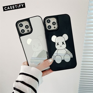 เคสโทรศัพท์มือถือกระจก กันกระแทก ลาย Bear Brick X CASETiFY สําหรับ IPhone 11 12 13 14 Pro Max IPhone 14 Pro Max IPhone 13 Pro IPhone 12