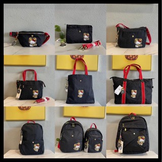 Kipling Hello Kitty Limited Edition กระเป๋าสะพายไหล่ กระเป๋าถือ แฟชั่นสําหรับ Unisex สีดํา INS