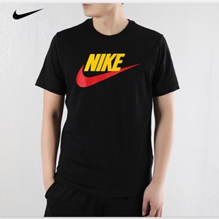 Nike เสื้อยืดลําลอง ผ้าฝ้าย แขนสั้น คอกลม ทรงหลวม สําหรับผู้ชาย ผู้หญิง เหมาะกับการเล่นกีฬา ฟิตเนส AR5005