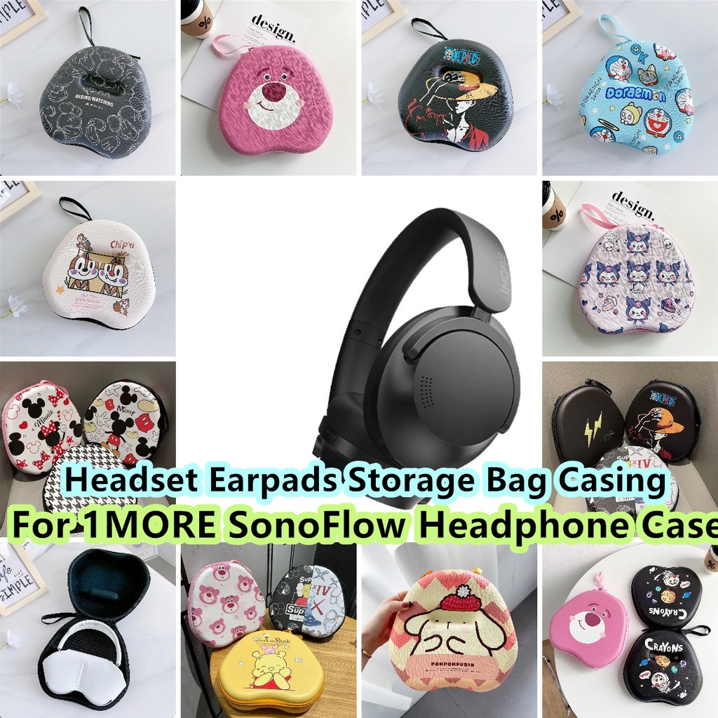 สําหรับ 1MORE SonoFlow หูฟัง Creative Strawberry Bear สําหรับ 1MORE SonoFlow ชุดหูฟัง Earpads กระเป๋