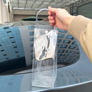 ถุงพลาสติก PVC ใส แบบหนา อเนกประสงค์ กันน้ํา สําหรับใส่ชานม