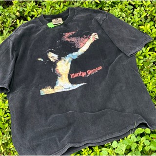 ✨✨ พร้อมส่ง ✨✨เสื้อยืดแขนสั้น พิมพ์ลาย Marilyn Manson "Oil Painting Victims" สไตล์วินเทจ ล้างทําความสะอาดได้