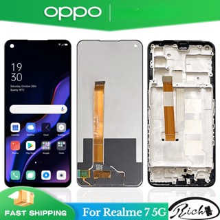 หน้าจอสัมผัส LCD พร้อมกรอบดิจิทัล แบบเปลี่ยน สําหรับ Oppo Realme 7 5G Global RMX2111