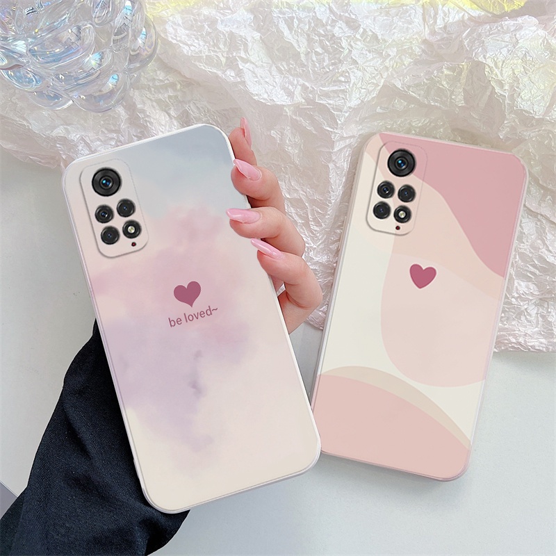 เคสโทรศัพท์มือถือ ซิลิโคน ลายหัวใจ สีฟ้า สีชมพู สําหรับ Xiaomi Redmi Note 12 Pro Plus 11S 11 10S 10 9S Pro Poco X5 X4 X3 F5 Pro Redmi 10C 12C Xiaomi 11T 10T 12 13 Pro Lite
