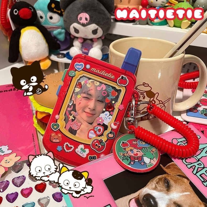 [ร้านไทย ] เฟรมการ์ด เฟรมการ์ดโทรศัพท์ Maitietie แถม! พวงกุญแจ Card holder เกาหลี สีสดใส โพลารอยด์ 3นิ้ว ไม่ผ่านคนกลาง