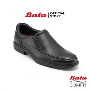 Bata บาจา รองเท้าทำงานแบบสวม รองเท้าคัทชู รองเท้าหุ้มส้น สำหรับผู้ชาย รุ่น NOVEL