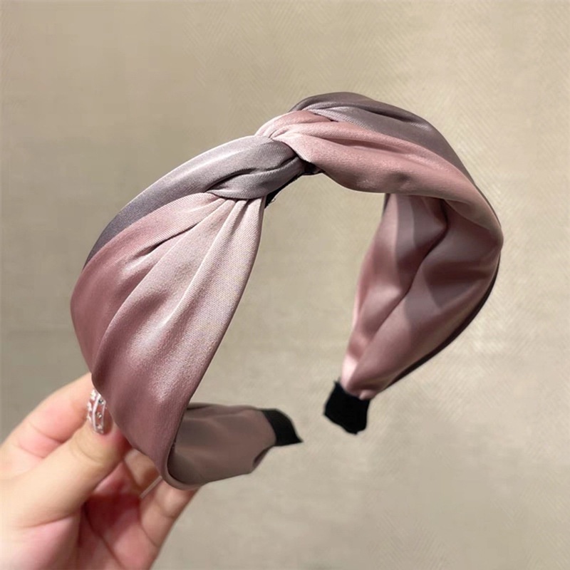 ที่คาดผม หนังไขว้ กว้าง เข้ากับทุกการแต่งกาย สไตล์ฝรั่งเศส เรโทร เครื่องประดับ สําหรับผู้หญิง - รูปที่ 4