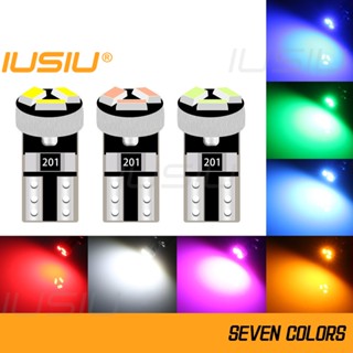 Iusiu หลอดไฟ Led T5 17 73 74 2721 W3W 3014 3SMD ไฟสัญญาณเตือน สีขาว เหลือง แดง ฟ้า ชมพู สําหรับรถยนต์ รถจักรยานยนต์