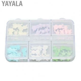 Yayala Nail Art Decoration  Easy Carrying Bear Nail Charm Cute Lightweight Resin  for Gift