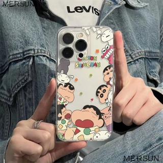 ✅เคสโทรศัพท์มือถือ แบบนิ่ม ลายการ์ตูนชินจัง กันกระแทก สําหรับ Apple Iphone 7811max 12 6ins 14pro 13 ETB4