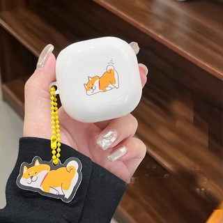 เคสหูฟังซิลิโคน ลายสุนัขน่ารัก พร้อมพวงกุญแจ สําหรับ Samsung Galaxy buds live buds2 Pro Galaxy buds2pro