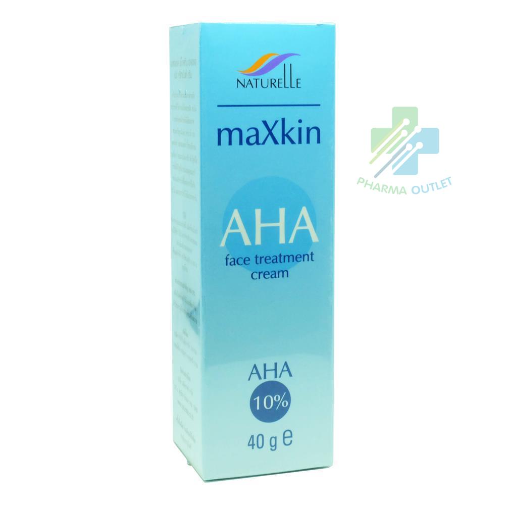 MAXKIN AHA FACE TREATMENT CREAM 40G  ลดปัญหาผิวแห้ง หยาบ ฝ้า กระ จุดด่างดำ รอยหมองคล้ำ (1773)