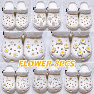 ลดกระหน่ํา 8 ชิ้น ดอกเดซี่สีขาว ดอกกุหลาบ คอลเลกชัน พิน