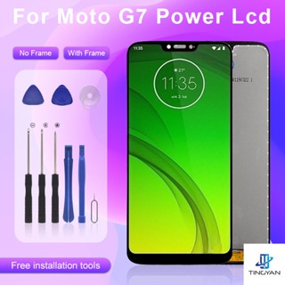 Catteny แผงเซนเซอร์หน้าจอสัมผัส lcd ดิจิทัล 6.2 นิ้ว XT1955-5 พร้อมกรอบ สําหรับ Motorola Moto G7 Power