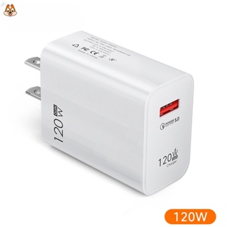 อะแดปเตอร์ชาร์จ USB 120W 3.0 ชาร์จเร็ว สําหรับโทรศัพท์มือถือ YKD1