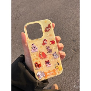 เคสป้องกันโทรศัพท์มือถือ แบบนิ่ม ลายการ์ตูนลูกสุนัข สําหรับ iPhone 12promax 14Pro 11 13 xs xr 7p 6 8p