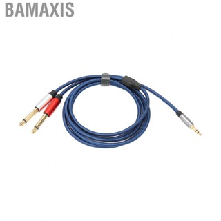 Bamaxis 3.5mm To 2x 6.35mm Cable 6.35mm Mono Stereo Cable High Sensitivity Professional