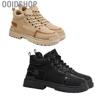 Ooidshop High Top Boots  Leather Upper Comfortable Men Boots Breathable  for Work