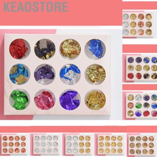 Keaostore Nail Foil Flakes  Oxidation Portable DIY Nail Art Decoration for Nail Design Makeup Resin Making