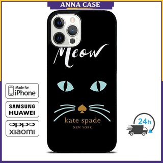 SAMSUNG เคสป้องกันโทรศัพท์มือถือ ลาย KateSpade Meow 169 สําหรับ iPhone 14 Pro Max 13 Pro Max 12 Pro Max Note10 Plus S22 Ultra