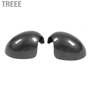 Treee Wing Mirror Cover Left Right Carbon Fiber Style Door Side Rearview Mirror Cover Cap Smooth Surface Clear Texture for Car