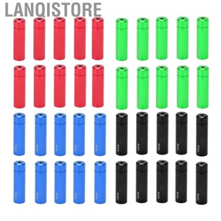 Lanqistore Bicycle Shift Cable End Caps  Aluminum Alloy Replacement Bicycle Cable End Caps CNC Machined 10Pcs  for 4MM Inner Diameter