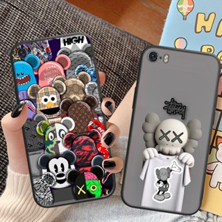 เคสโทรศัพท์มือถือ TPU แบบนิ่ม พิมพ์ลายหมี สําหรับ iPhone 5 5S 6 6S 7 8 Plus