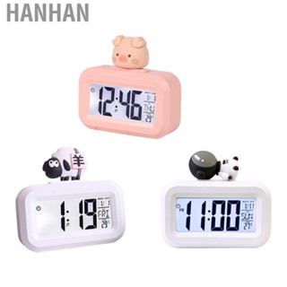 Hanhan Cute Electronic Clock  Digital Cartoon Electronic Alarm  for Students for Bedroom